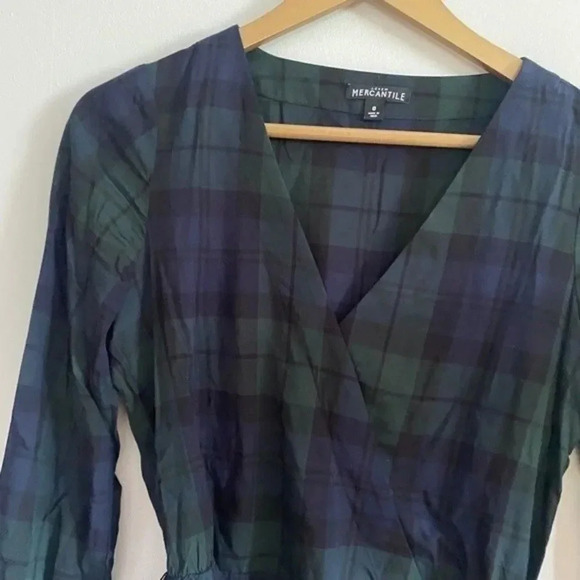 J. Crew Blackwatch Tartan Plaid Wrap Top - Picture 6 of 10